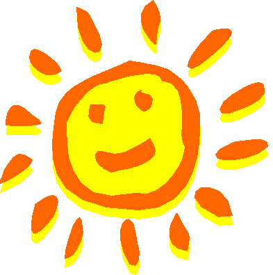 Rysunek uśmiechniętego słoneczka.